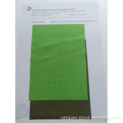Two-tone 1/2 Twill Four Way Spandex Fabric